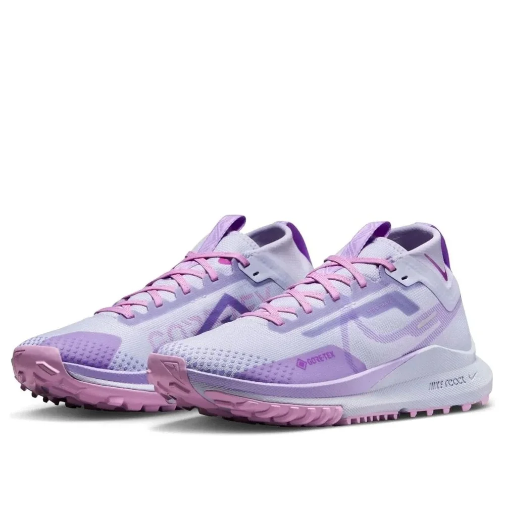 Nike React Pegasus Trail 4 GTX Gore-Tex Women's Sz 5.5 Hiking Trail Shoes Purple